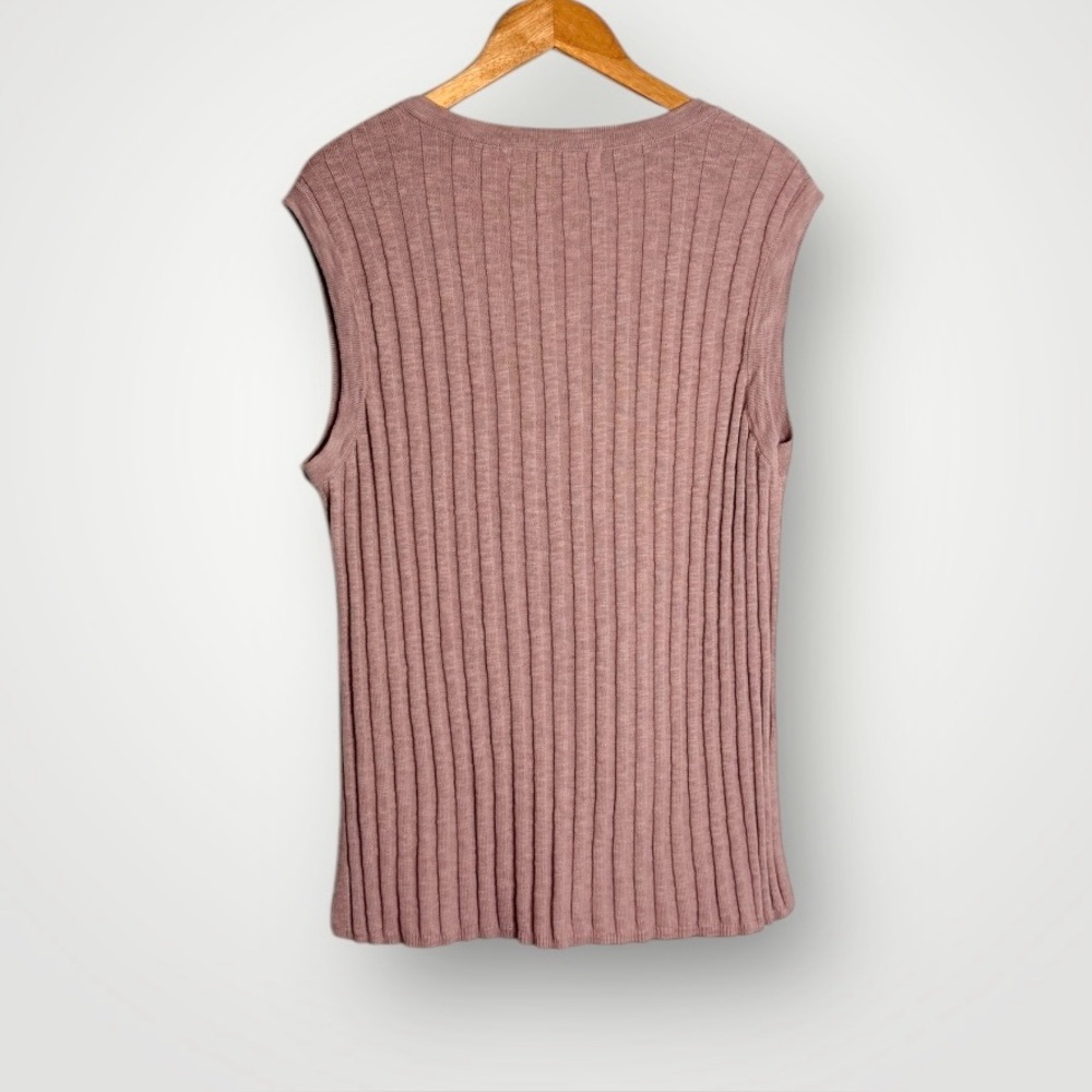 Free People Beach Veda Ribbed Sweater Womens Size Medium Sleeveless Pink Layer - Picture 6 of 11